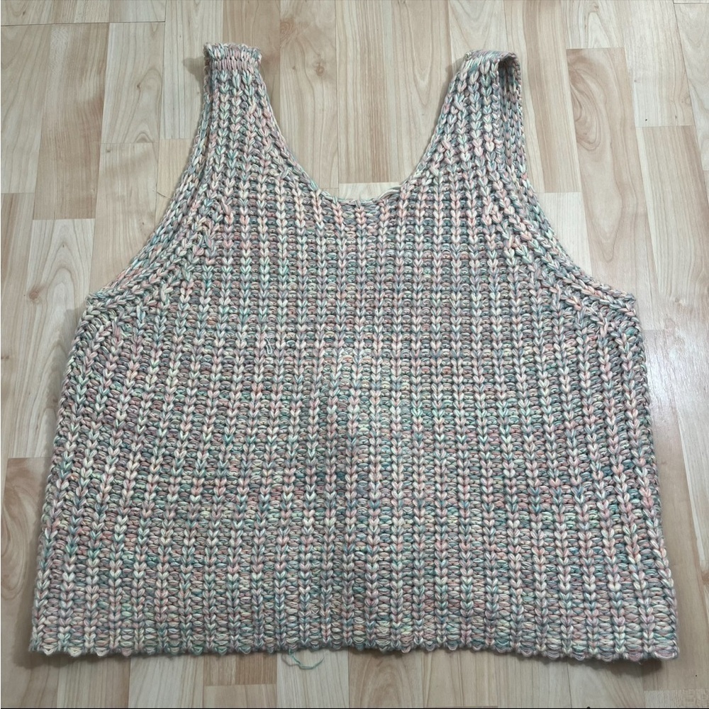 Arula Womens Plus Size Chunky Knit Multi Color Tank Top Size 2X